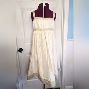 J. Crew Cream Silk Strappy Midi Dress Petite 10